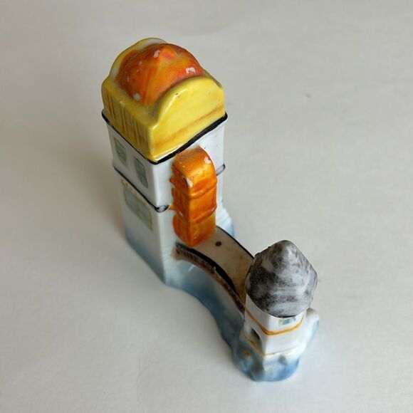 Vintage Ceramic Aquarium Fishbowl Decoration Towers Bridge Made In Japan - Picture 7 of 8